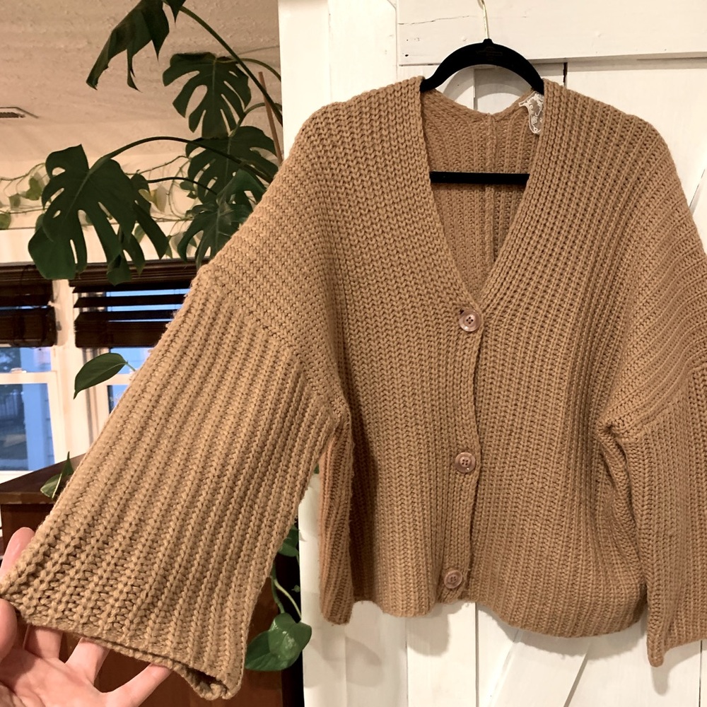 Free People Style Chunky Knit Cardigan